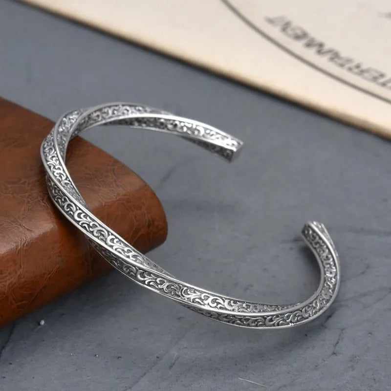 Sakura Cherry Blossoms 925 Sterling Silver Bracelet