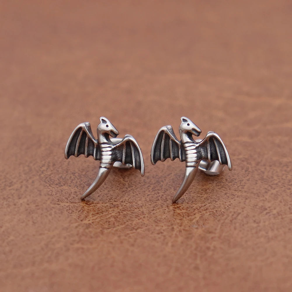 Flying Raiju Dragon Surgical Steel Earrings