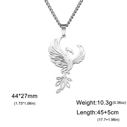 Regal Phoenix Surgical Steel Earrings and Necklace