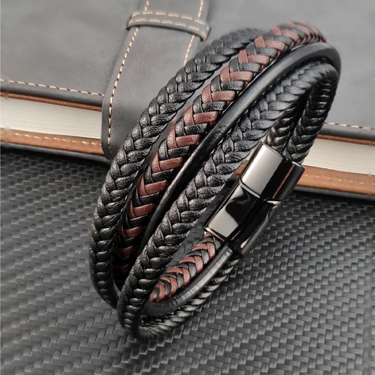 Samurai Braided Leather Bracelet