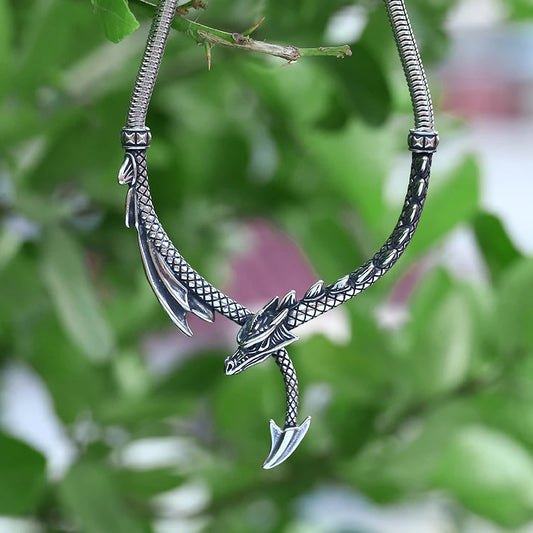 Tatsu Dragon Steel Necklace