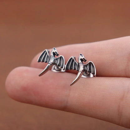 Flying Raiju Dragon Surgical Steel Earrings