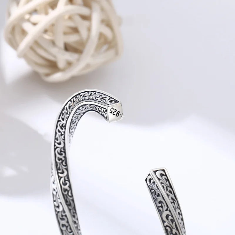 Sakura Cherry Blossoms 925 Sterling Silver Bracelet