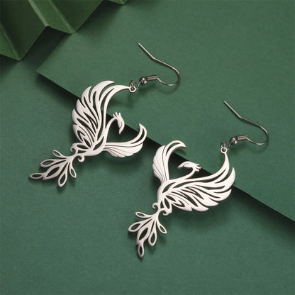 Regal Phoenix Surgical Steel Earrings and Necklace