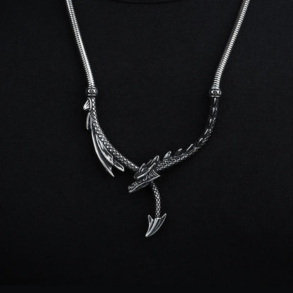 Tatsu Dragon Steel Necklace