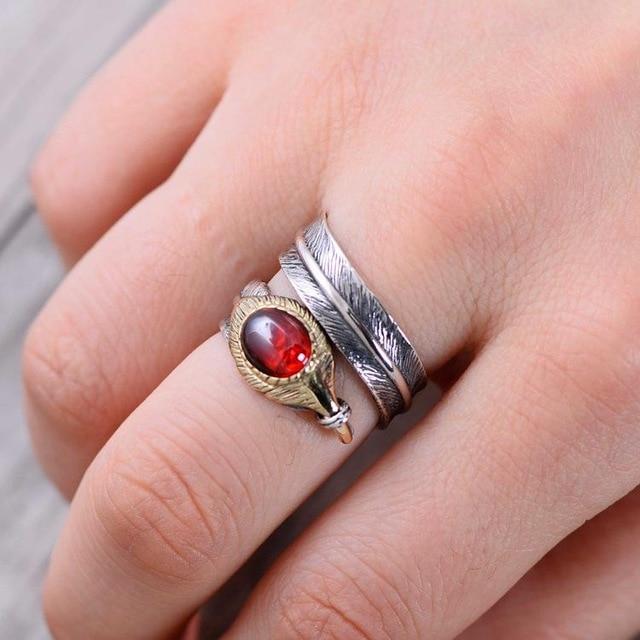 The Eye of the Yatagaratsu Raven 925 Sterling Silver Ring