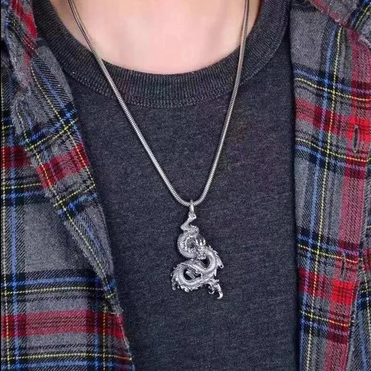 The Silver Dragon Ryujin Kami of Seas 925 Sterling Silver Necklace