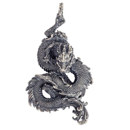 The Silver Dragon Ryujin Kami of Seas 925 Sterling Silver Necklace
