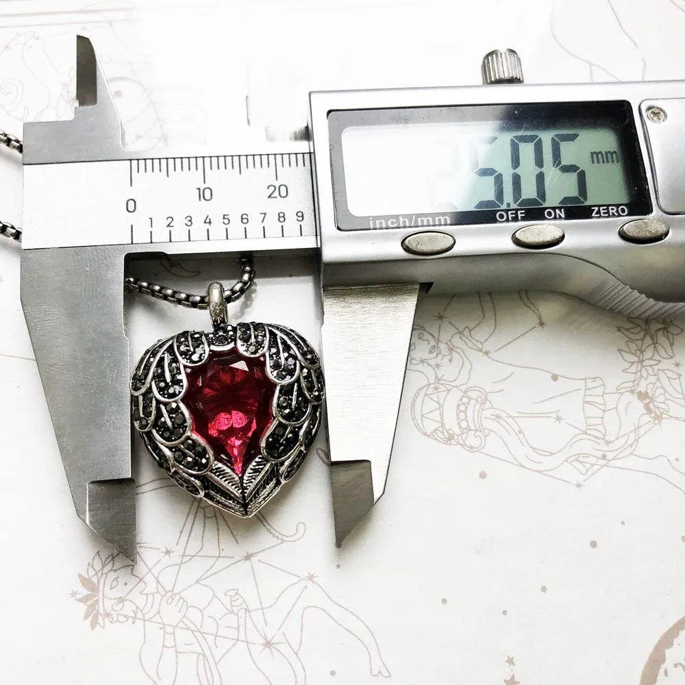 Winged Heart of the Warrior 925 Silver Necklace