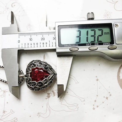 Winged Heart of the Warrior 925 Silver Necklace