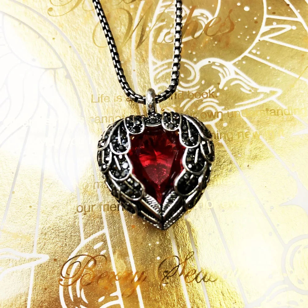 Winged Heart of the Warrior 925 Silver Necklace