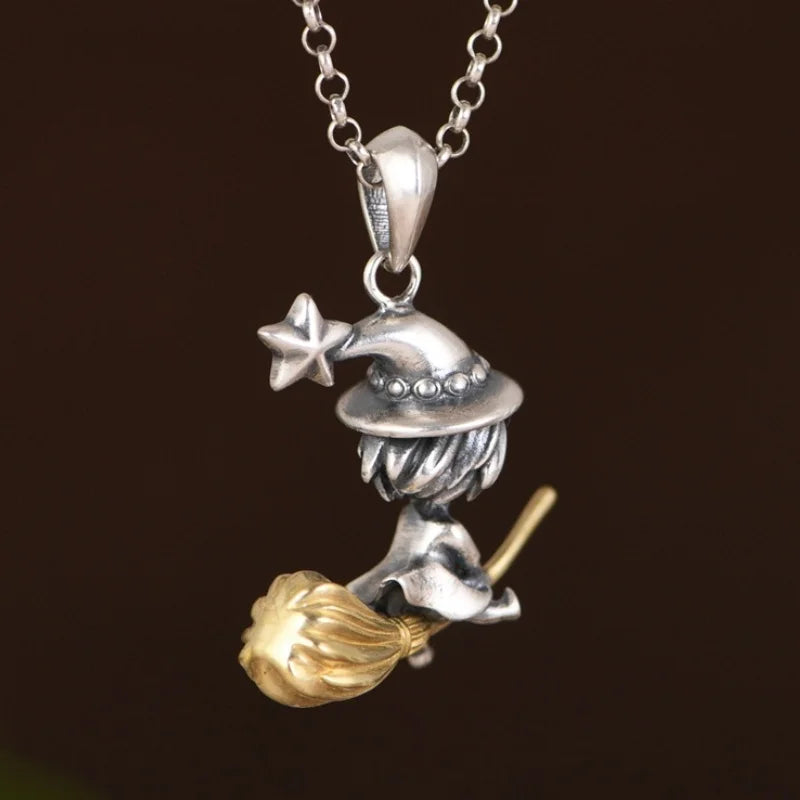 Yamamba the Japanese Mountain Witch 925 Sterling Silver Pendant