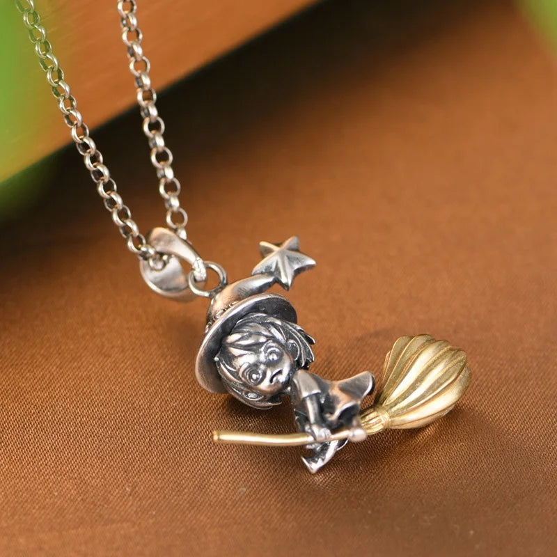 Yamamba the Japanese Mountain Witch 925 Sterling Silver Pendant