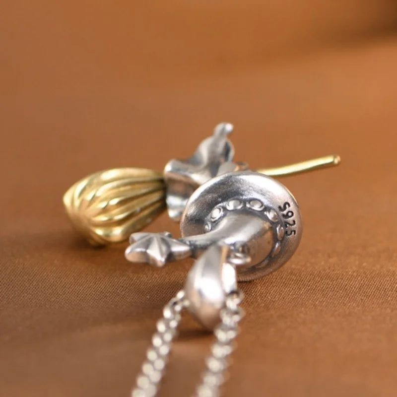 Yamamba the Japanese Mountain Witch 925 Sterling Silver Pendant