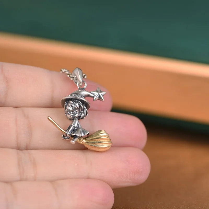 Yamamba the Japanese Mountain Witch 925 Sterling Silver Pendant