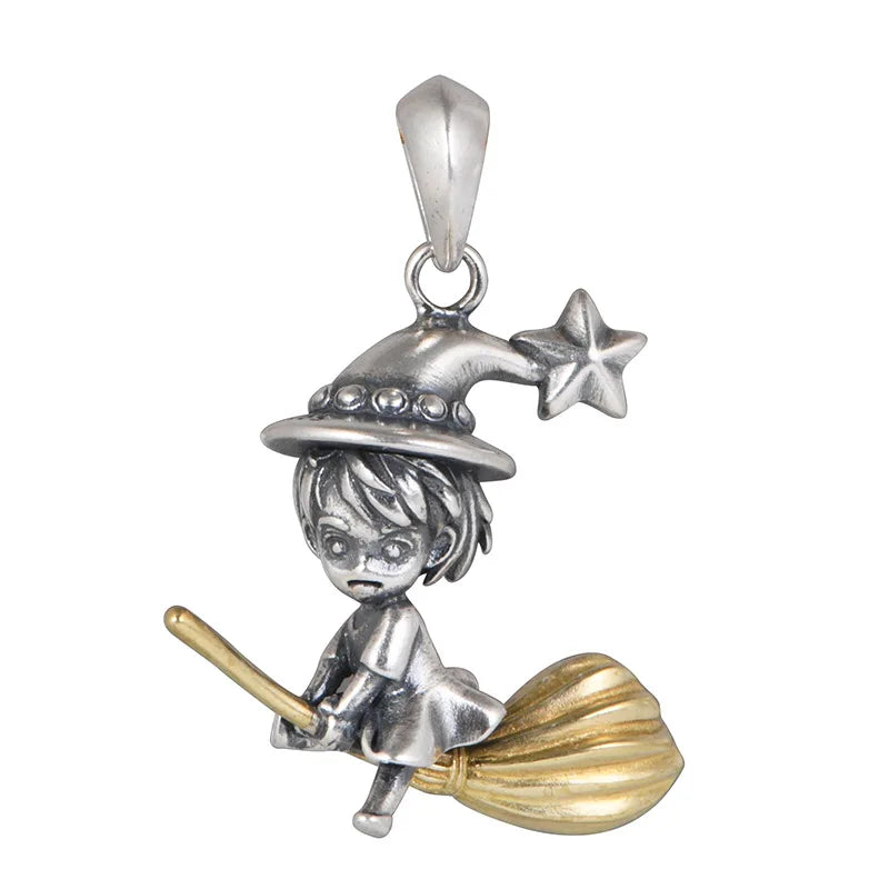 Yamamba the Japanese Mountain Witch 925 Sterling Silver Pendant