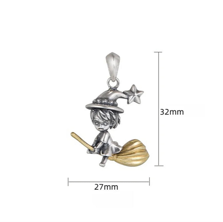 Yamamba the Japanese Mountain Witch 925 Sterling Silver Pendant