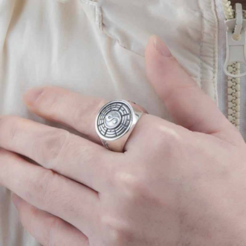 Yin and Yang 925 Sterling Silver Ring