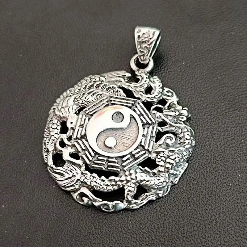 Yin and Yang Sterling Silver Pendant