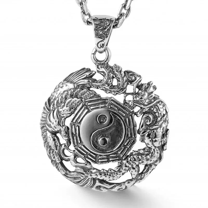 Yin and Yang Sterling Silver Pendant