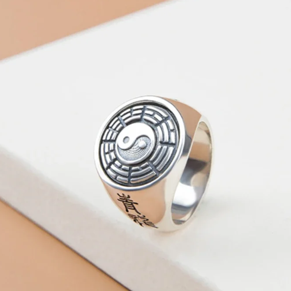 Yin and Yang 925 Sterling Silver Ring